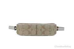 Coach (C9926) Jamie Mini Khaki Chalk Coated Canvas Camera Crossbody Handbag